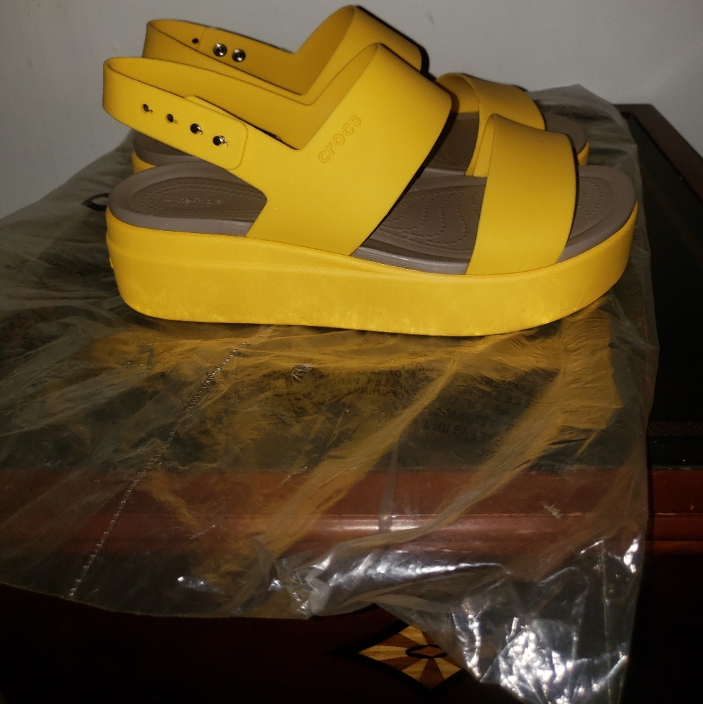 Crocs low wedge sandals